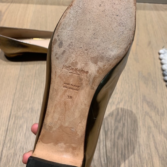 Yves Saint Laurent gold flats - Picture 3 of 5